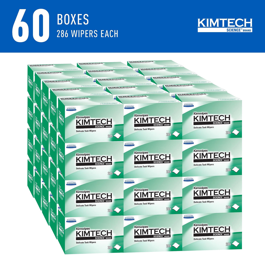 Kimtech Science Kimwipes Delicate Task Wipes, 60 Boxes x 286 Sheets (34155)