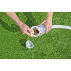 Bestway Flowclear AquaClean 110 Inch Pool Vacuum for 20 Feet Above Ground Pools with Removable Debris Bag, Suction Nozzle, Skimmer Head, and Adapters