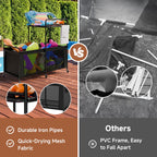 StorageWorks Pool Float Storage, 340 Gallon Rolling Pool Storage Bin, Two-Tier Mesh Swimming Pool Toy Storage, Pool Noodles Holder for Toys, Floats, Balls and Floats Equipment, Black