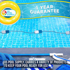 U.S. Pool Supply Pool Rope Floats To Divide Pool - Adjustable 16 to 20 Feet Safety Rope with Floating Buoys - Inground Swimming Shallow and Deep End Divider Barrier - Braided Polymer with Anchor Hooks