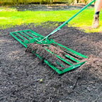 Landzie AeroLeveler - The Lawn Leveling Rake that Never Flips - Patented 48" inch Wide Pneumatic Lawn Level for Yard, Dirt, Soil, Sand, Provides Stability and Control (Pneumatic 48" Leveling rake)