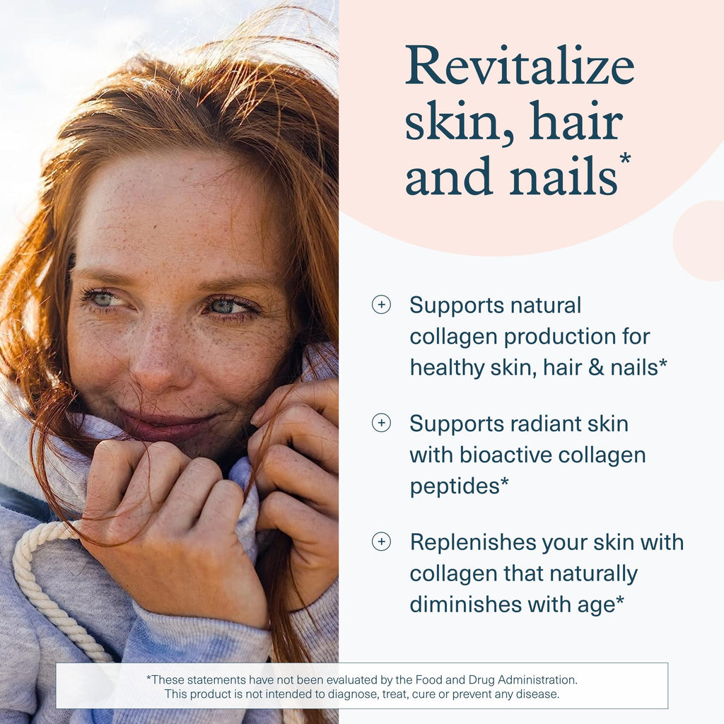 Youtheory Advanced Collagen with Vitamin C - 6,000 mg Hydrolyzed Collagen Peptides & Amino Acids - Hair, Nails, Joints & Bones Support - 120 Tablets (20-Day Supply)*