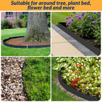 Velway No Dig Landscape Edging Kit 66FT with 100 Spikes Heavy Duty Black