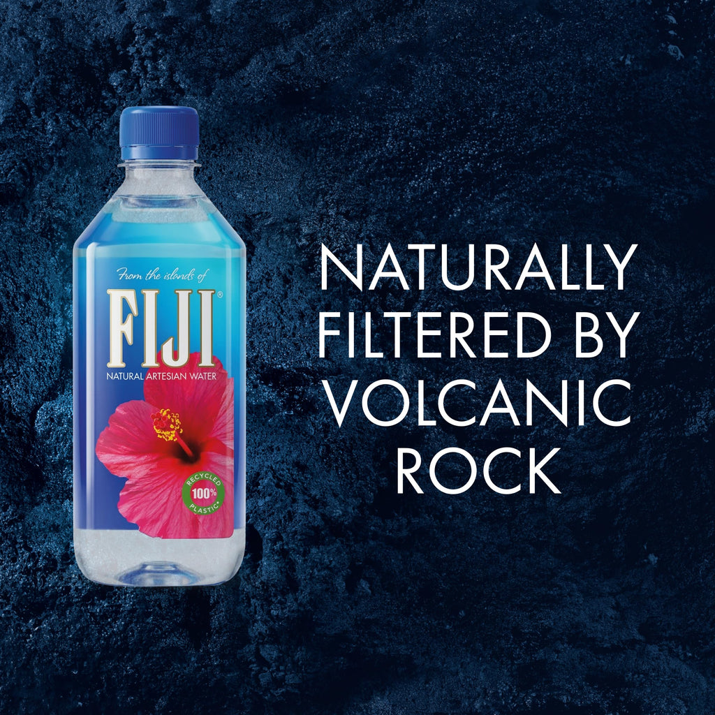 FIJI Artesian Bottled Water, 500 mL (16.9 fl oz), Pack of 24