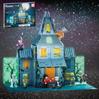 PicassoTiles 57 PCS Magnetic Tiles Halloween Haunted House STEM Set Ages 3+