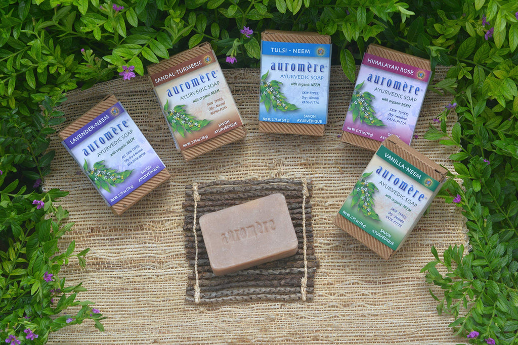 Auromere Ayurvedic Bar Soap, Himalayan Rose - Eco Friendly, Handmade, Vegan, Cruelty Free, Natural, Non GMO (2.75 oz), 3 pack