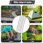 Nuenen 225 Pack 6 Inch Spiral Metal Landscape Spikes Artificial Turf Stakes Galvanized Grass Nails Heavy Duty Landscape Edging Anchoring Spikes for Artificial Turf Weed Barriers Paver Carpentry Tent