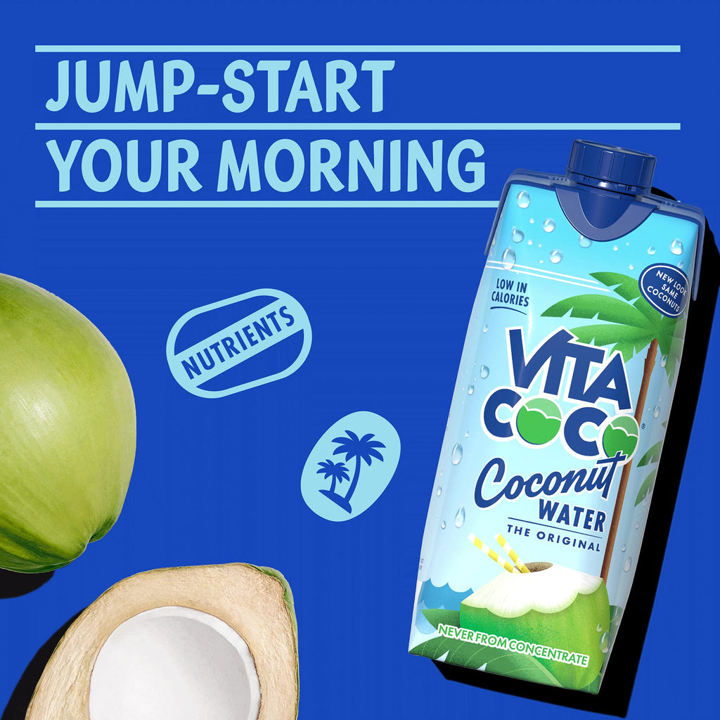 Vita Coco Coconut Water, Original, 33.8 Oz (Pack of 6)