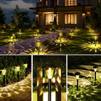 GIGALUMI 12 Pack Solar Light Outdoor Waterproof, Warm White Pathway Lights Solar Powered, Landscape Lighting, Garden Lights for Decor, Patio, Garden, Yard, Pathways, Walkway
