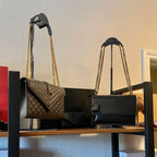Royxen 3 Pack Purse Holder, Purse Display Stand with Adjustable Height, Bag Stands for Display, Stainless Steel Purse Rack for Bags Organizer (Black)