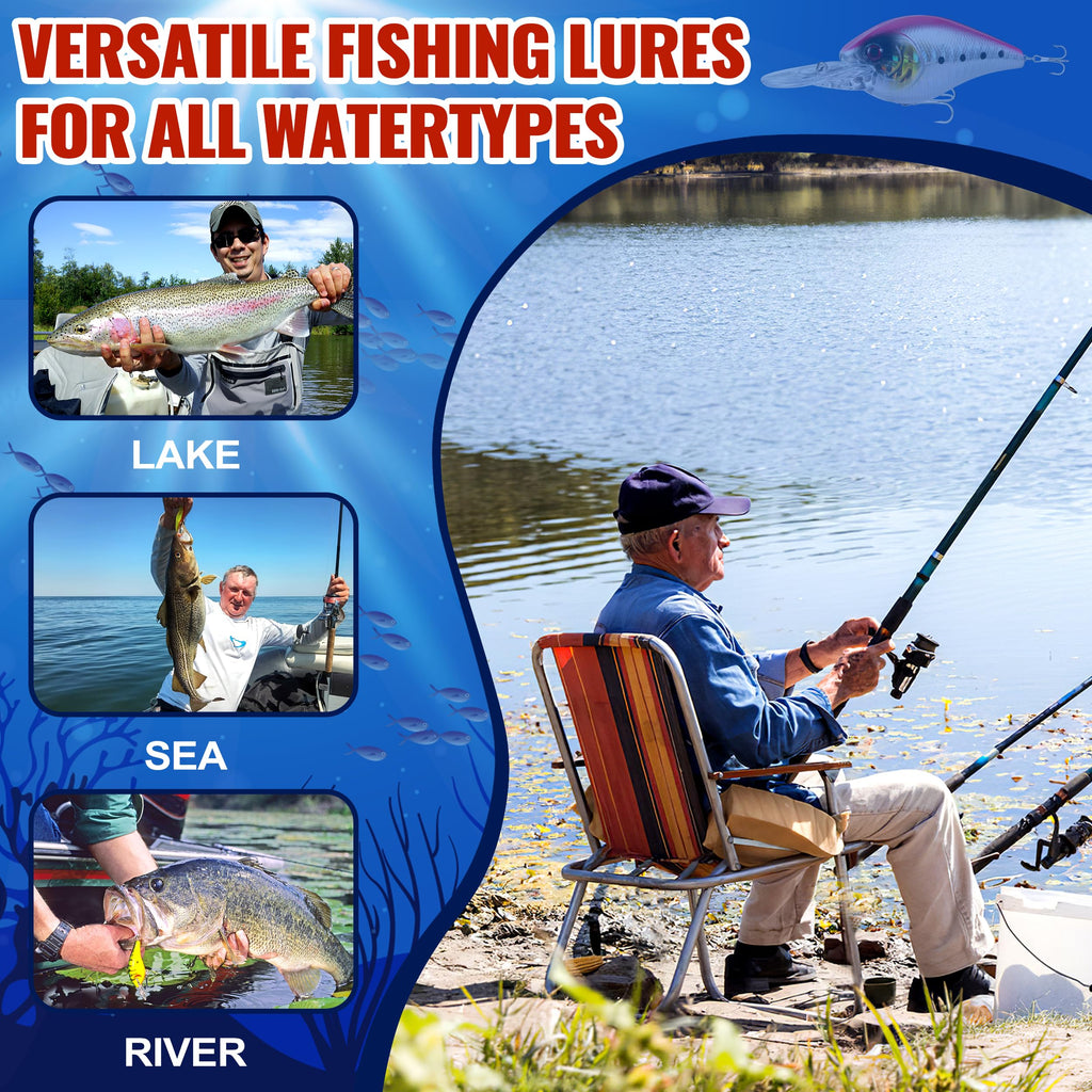 PLUSINNO Fishing Advent Calendar 2026 Adult, 24 Day Fishing Lures Gift