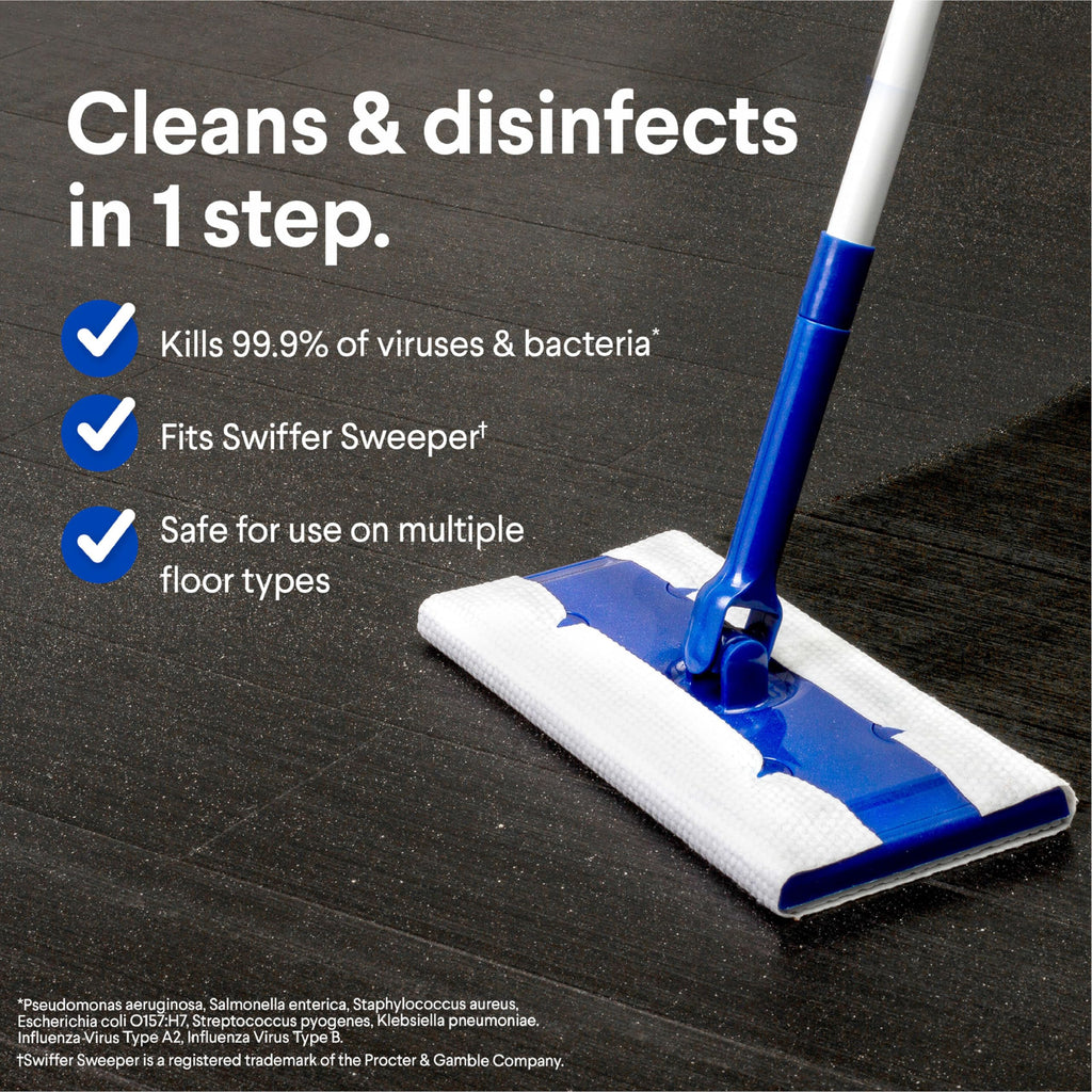 Clorox Scentiva Disinfecting Wet Mop Pad, Disposable Heads, Multi-Surface Floor Wipes, Lavender and Jasmine, 2 Packs, 24 Refills Per Pack (Package May Vary)