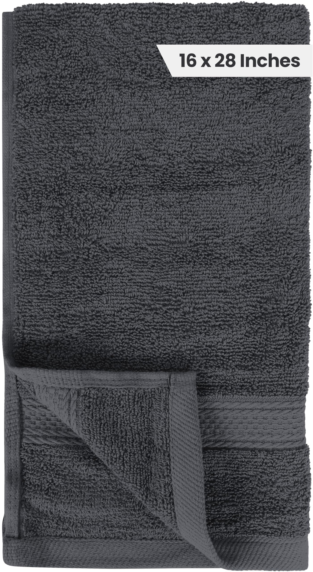 Utopia Towels 6 Pack Premium Hand Towels, 16x28 In, 600 GSM Cotton, Grey