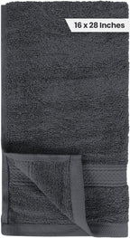 Utopia Towels 6 Pack Premium Hand Towels, 16x28 In, 600 GSM Cotton, Grey