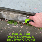 Garden Guru Patio Crack Weeder Tool with Ergonomic Handle – Stainless Steel Weed Puller for Patio Sidewalk Driveway Cracks | Rust Resistant