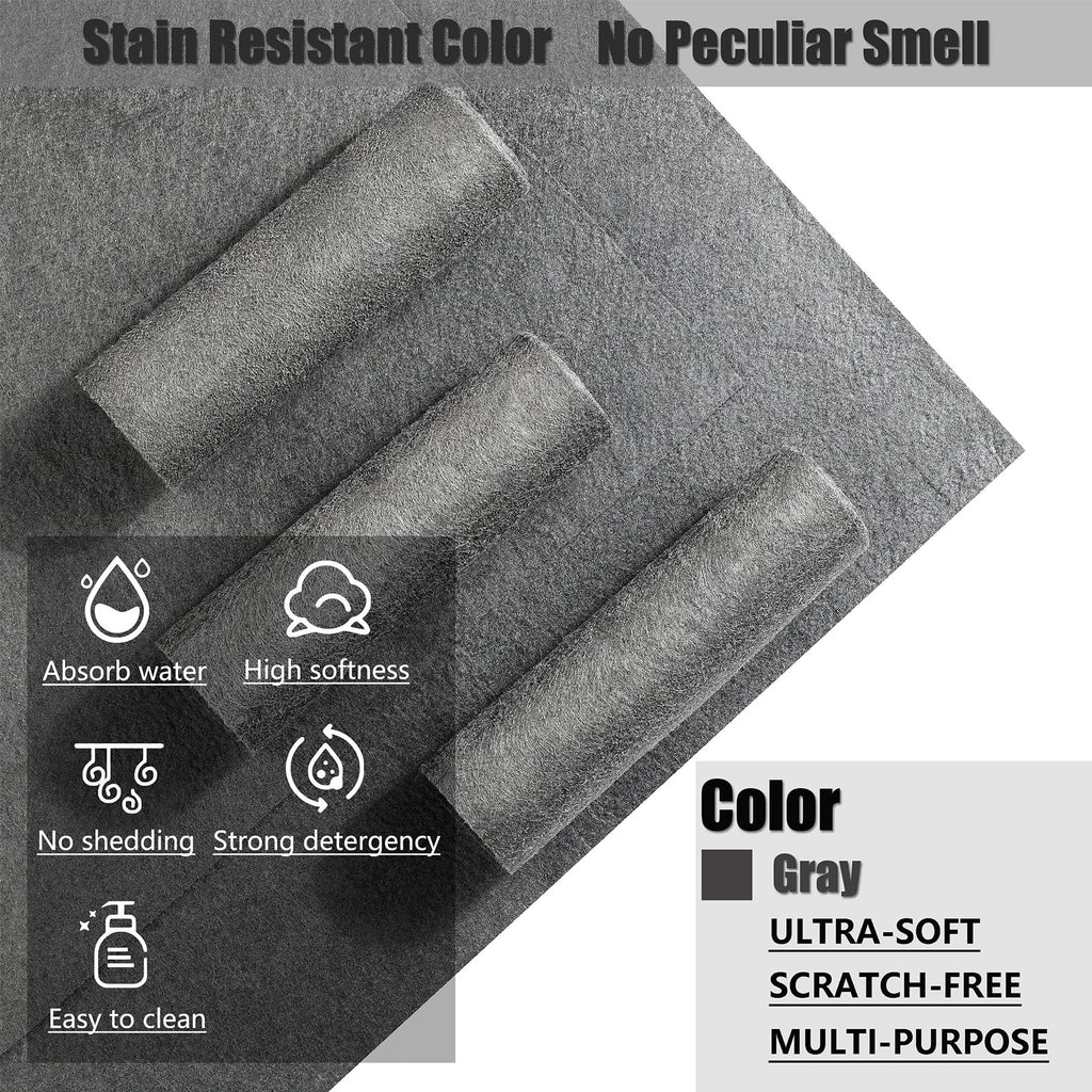 KTT Microfiber Cleaning Cloth,Reusable Thickened Magic Cleaning Cloth.Streak Free Miracle Cleaning Cloth for Home,Window,Mirror Glass and Cars.(12" x 16",8 Pack)