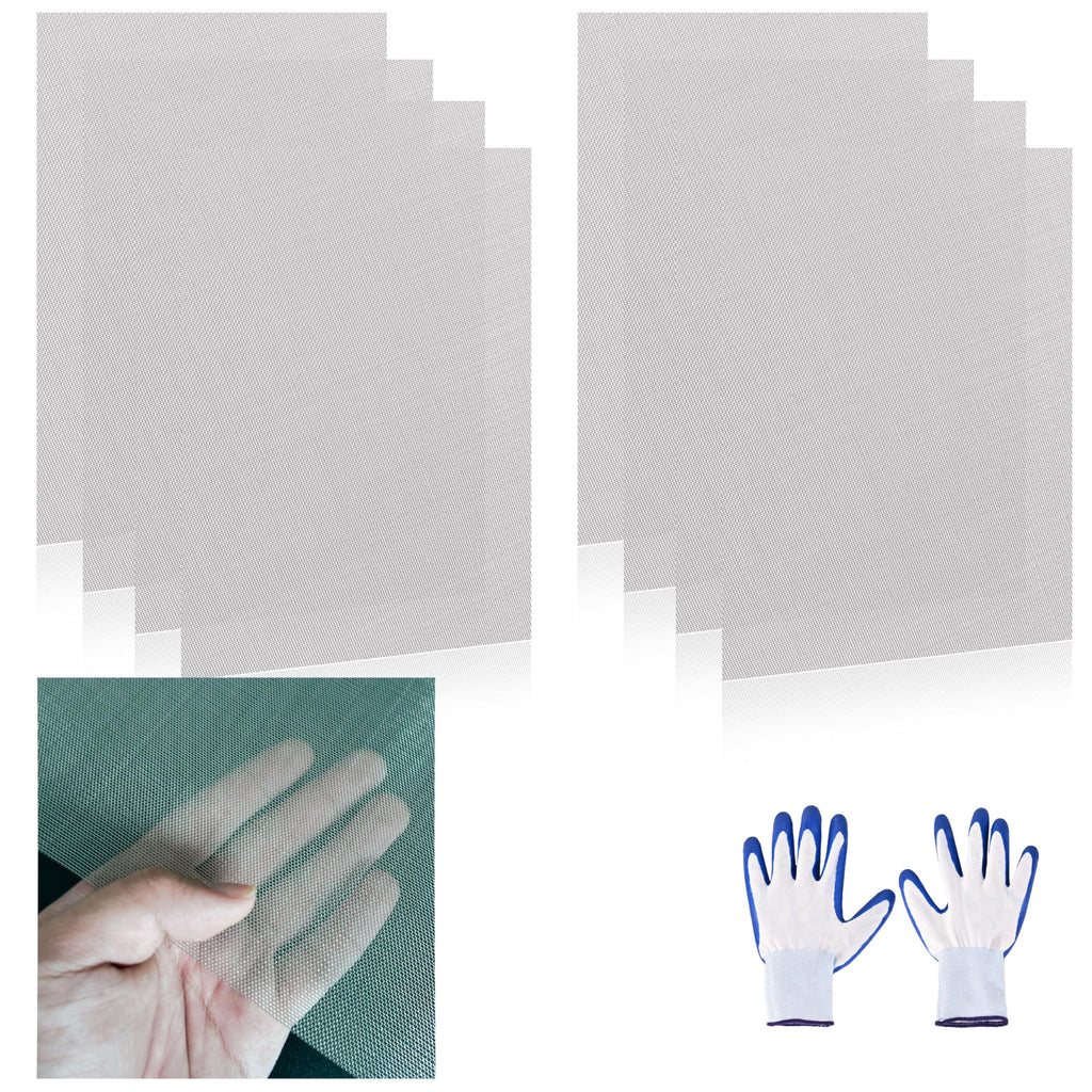 YUKKOEOQ 8 Pcs 13x9 (33cmx23cm) 40 Mesh 304 Stainless Steel Wire Mesh Sheet, Rustproof Metal Mesh Sheet Screen for DIY Crafts, Vent Covers, Garden Fencing, Window Protection & Industrial Filters