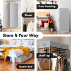 Simple Houseware 41.5" Wrapping Paper Organizer, Fits 40 Rolls, Gray