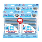 SANI 360° Sani Sticks Drain Cleaner and Deodorizer, 48 Count, Unscented Enzyme Pipe Cleaners, Eliminate Odors, Prevent Clogged Drains, Safe for Sinks, Bathtub Drains, Septic Tanks