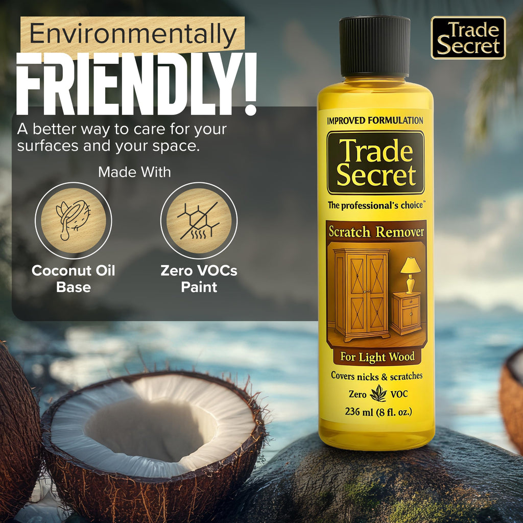 Trade Secret Light Wood Scratch Concealer, Scratch Remover for Real Wood Furniture & Floors – Covers Nicks, Scuffs & Dogs, Cats Scratches, Marks, Minor Defects