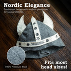 Handmade Premium Wool Sauna Hat – Viking Style Sauna Cap for Men & Women | Natural, Breathable & Eco-Friendly | Comfortable Full-Coverage Fit | Spa, Steam Room, Banya & Bathhouse