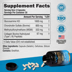 Glucosamine Chondroitin MSM Collagen | HSA | Joint Support Supplement 2800 mg | Made in USA | FSA Approved Product Items | Flexibility Nutritional Vitamins | For Men & Women, 120 Capsules
