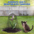 Tcomhk Garden Cloches for Plants - Set of 6 Chicken Wire Plant Cages and Plant Protectors from Animals, 17.7" H x 12.8" D, Outdoor Vegetable and Flower Cages, Sapbontchi Chicken Wire Cloche