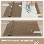 BEQHAUSE Dirt Trapper Door Mat 20" x 32", Non-Slip Washable Doormats, Beige