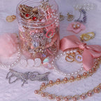 Mystery Jewelry Jar for Women, Pink Jewelry Gift Set(Elegant and lovely Boho Mixed Punk Everyday Necklaces,Earrings, Rings,Bracelets/Bangles),Valentines Day Gifts,Unique Alternative Fashion Romantic Present for Her(Pink - 25-30 pcs)
