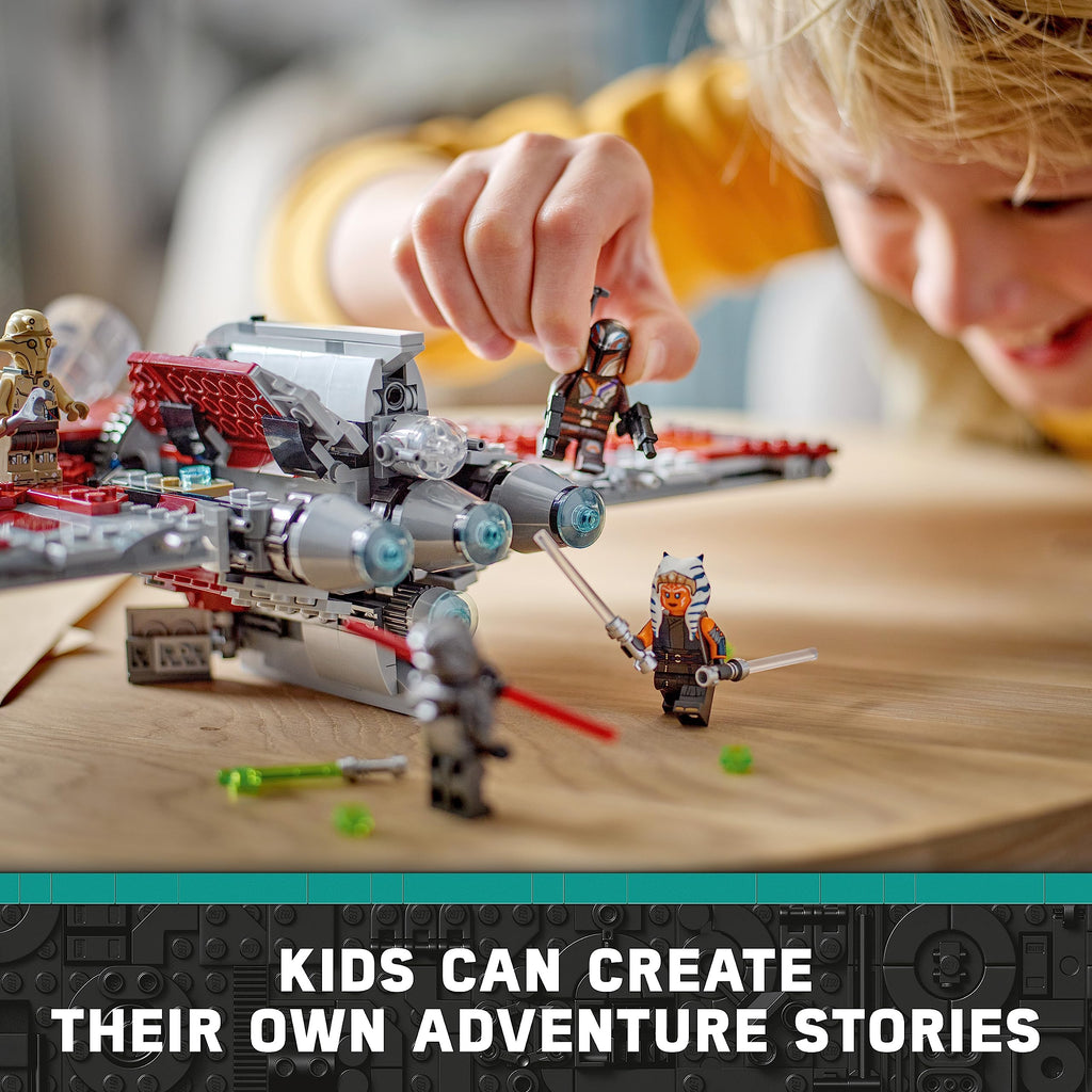 LEGO Star Wars Ahsoka Tano’s T-6 Jedi Shuttle Spaceship Toy - Star Wars Building Toys Set for Kids, Boys & Girls, Ages 9+ - Birthday Gift for Fans - 4 Minifigures - 75362