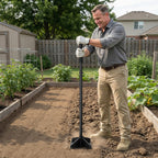 48" Handle Steel Tamper,8×8" Tamper Tool Landscaping