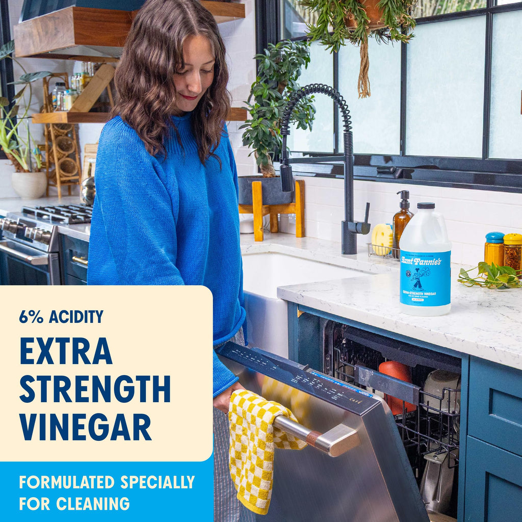 Aunt Fannie's Extra Strength Cleaning Vinegar, 64 Ounce, Multipurpose Household Cleaner, No Added Scents, Dyes, or Other Additives