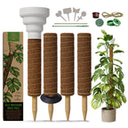Organo Republic Moss Pole Monstera Plant Support Stakes - 2x26.4 or 48.7" Unique Self-Watering, Extendable Coco Coir Pole for Climbing Plant Supports for Potted Plants Indoor, Totem Pole for Pothos