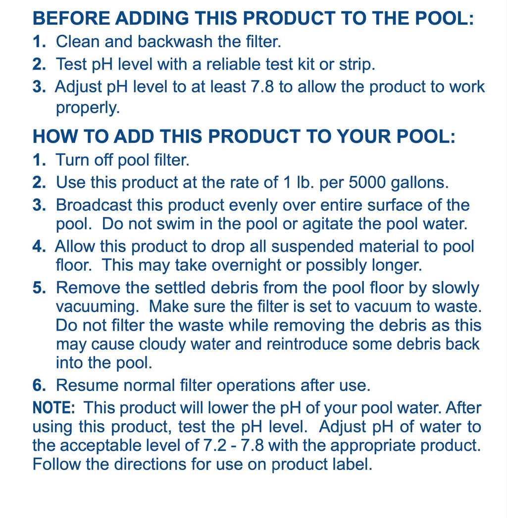 Pool Mate 5-Pounds 2-Pack Premium Granular Flocculant, Pool Clarifier, Made in USA