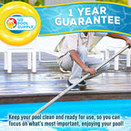 U.S. Pool Supply Telescoping Pole 10.5 Foot Aluminum Pool Pole Telescopic Cleaning - 8 Adjustable Connecting Sections, Expandable Step-Up Length - Attach Connect Skimmer Net Rake Brush Vacuum Heads