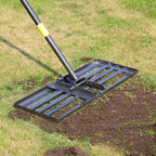 Lawn Leveling Rake, 60 inch 27"x10" Levelawn Tool, Heavy Duty Effort Saving Lawn Level Tool, Stainless Steel Handle Lawn Leveler for Yard Garden Golf Course, Ease Level Soil Sand Dirt Surfaces
