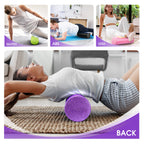Yes4All High-Density Foam Roller for Back Relief, Yoga, Exercise, Muscle Deep Tissue Massage 12-18-24-36- Purple - 12 Inches