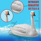 Swan Decoys for Geese Large Floating Swan Decoy for Pool Pond & Lake 2 Pack