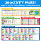 Preschool Learning Activities - Tracing Books for Kids Ages 3-5 - Toddler Handwriting Practice - Letter Tracing for Kids Preschool Kindergarten Workbooks 3-4, 4-5 - Learning Books - Back To School