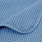 POLYTE 430 GSM Microfiber Quick Dry Lint Free Bath Sheet, 70 x 35 in, Set of 2 (Waffle Weave)