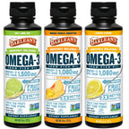 Barlean's Omega 3 Fish Oil Liquid Supplement for Men and Women, 1500mg of EPA and DHA Fatty Acid, Promotes Brain & Heart Health - Non-GMO, Variety Pack, 8 oz