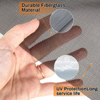 Window Screen Replacement Kit Width:48in Length:158 Fiberglass|Includes Full Set of Tools | Suitable for Windows, Screen Doors, and Courtyards | UV Resistant and Durable | Easy to Install