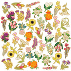 Tondiamo 54 Pcs 54 Pcs Enamel Pins Flower Enamel Pins Brooch, Wildflower