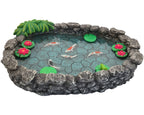 GlitZGlam KOI Miniature Pond for Fairy Garden - Enchanted Garden Accessories