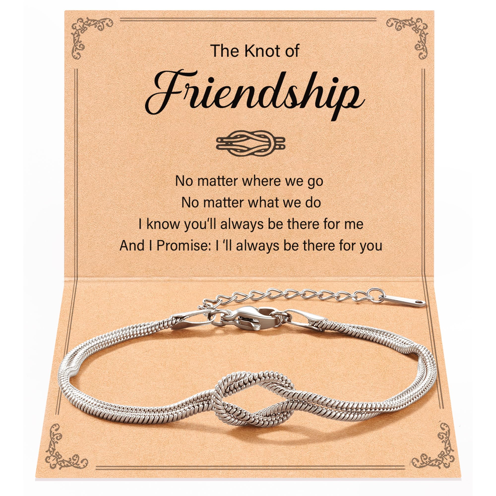 Best Friend Friendship Gifts for Women, Friendship Bracelets Love Knot