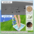 Desunqin 11.8" x 7.87" x 4.5" Pool Foot Bath Tray for Swimming Pool, Non- Slip Collapsible Foot Bath for Pool, Portable Foot Tub for Pool for Above Ground Pool Accessories, Rinse Feet Keep Pool Clean