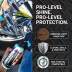 Zephyr - Pro 40 Perfection Liquid Metal Polish - Stainless Steel & Aluminum Polish for Big Rigs, Semi Trucks, Fuel Tanks, & More - 32 oz