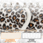 Deepsoon Heating Pad,Electric Heating Pads for Back,Neck,Moist Heating Pad for Abdomen Shoulder Knee Legs,Dry/Moist Heat&Auto Shut Off,Mother's Day Birthday for Men and Women,Leopard Print,24x20 Inch