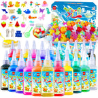 QANIY Magic Water Elf Toy Kit for Kids with 20 Gels and 24 Molds, Aqua Fairy,Fun DIY Craft Kit, Squishy Maker, Magic Water Art Kit Favors, Kids Christmas Gifts Crafts Ages 4-8