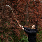 Steel Straw Sickle with Replaceable Wooden Handle Function, Manganese Steel Blade, Handheld Gardening Tools Multipurpose Gardening Weeding Grass and Farming Portable Safety Sickle